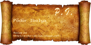 Pödör Ibolya névjegykártya